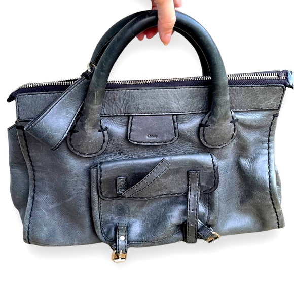 Chloe Handbags - Rare gray Chloe Edith bag authentic